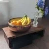 Large raised Dining table runner/centerpiece, Countertop shelf riser - Black Walnut