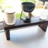 Raised Countertop shelf, kitchen stand, crystal altar, windowsill riser, bathroom shelf - Black Walnut