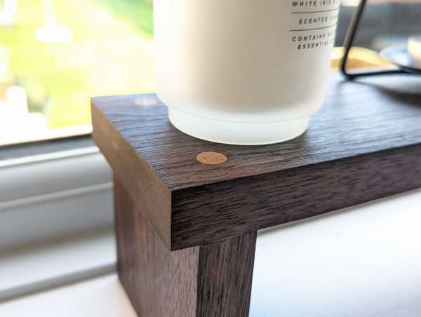 Raised Countertop shelf, kitchen stand, crystal altar, windowsill riser, bathroom shelf - Black Walnut