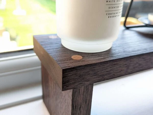Raised Countertop shelf, kitchen stand, crystal altar, windowsill riser, bathroom shelf - Black Walnut