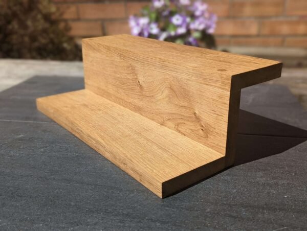 Solid Oak floating display shelf, Countertop riser stand, crystal display, windowsill stand