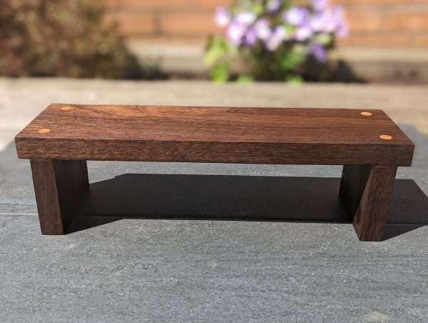 Raised Countertop shelf, kitchen stand, crystal altar, windowsill riser, bathroom shelf - Black Walnut