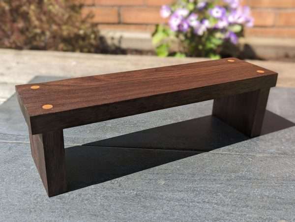 Raised Countertop shelf, kitchen stand, crystal altar, windowsill riser, bathroom shelf - Black Walnut