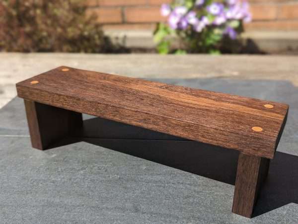 Raised Countertop shelf, kitchen stand, crystal altar, windowsill riser, bathroom shelf - Black Walnut