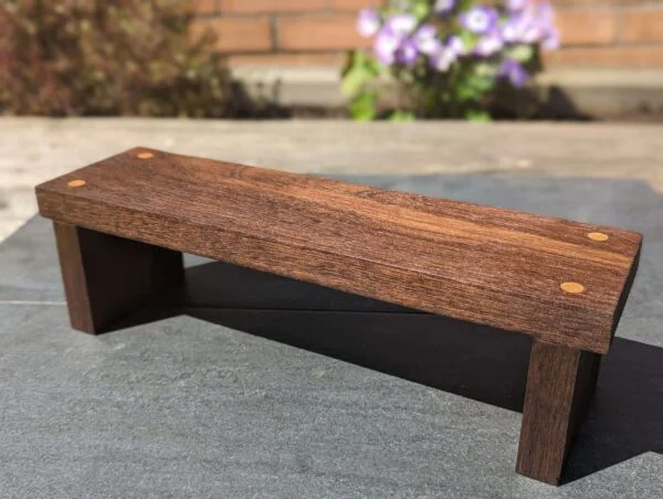 Raised Countertop shelf, kitchen stand, crystal altar, windowsill riser, bathroom shelf - Black Walnut