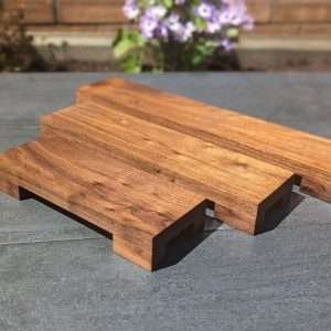 Low profile Windowsill stand/riser, bathroom and countertop shelf, plant display, shop display - Solid Black Walnut