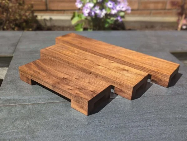 Low profile Windowsill stand/riser, bathroom and countertop shelf, plant display, shop display - Solid Black Walnut