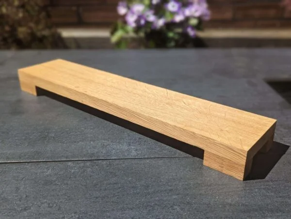 Low profile Windowsill stand, bathroom and countertop riser, plant display shelf, shop display - Solid Oak