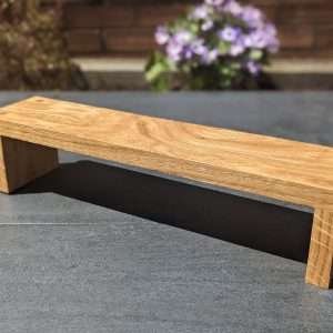 Raised kitchen stand, countertop shelf, crystal altar, windowsill riser, bathroom shelf - Solid Oak