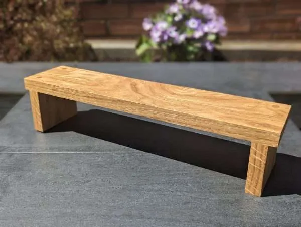 Raised kitchen stand, countertop shelf, crystal altar, windowsill riser, bathroom shelf - Solid Oak