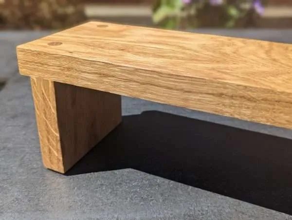 Raised kitchen stand, countertop shelf, crystal altar, windowsill riser, bathroom shelf - Solid Oak