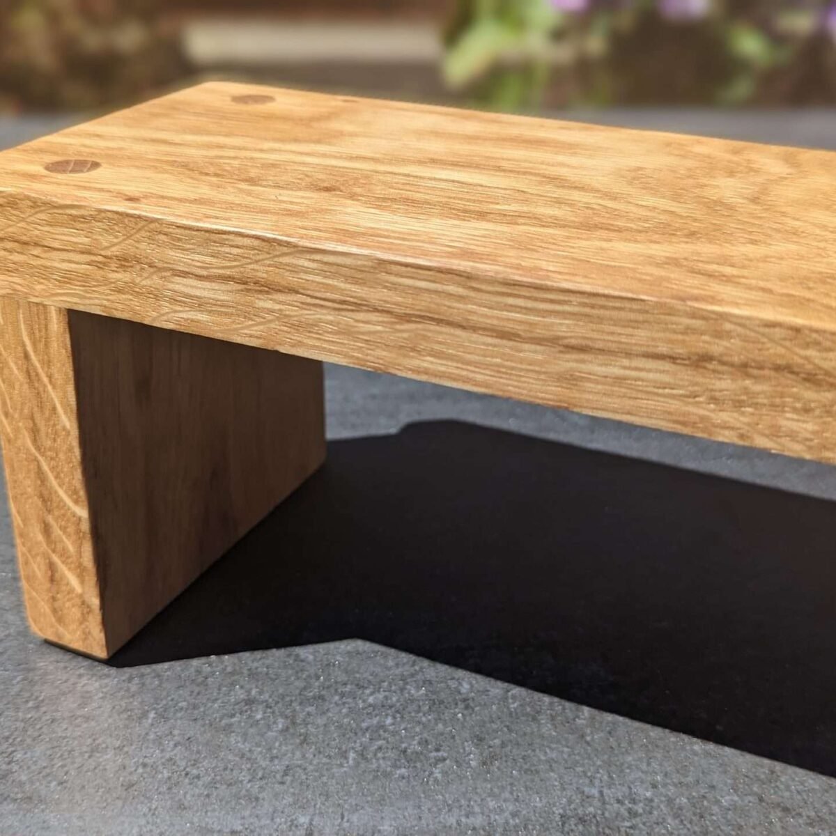 Raised kitchen stand, countertop shelf, crystal altar, windowsill riser, bathroom shelf - Solid Oak