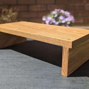 Dining table runner/centerpiece, Countertop shelf riser - Solid Oak