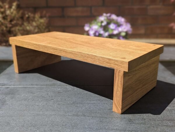 Dining table runner/centerpiece, Countertop shelf riser - Solid Oak