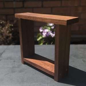 Black Walnut Square Countertop shelf stand, bathroom riser organiser, crystal display pedestal