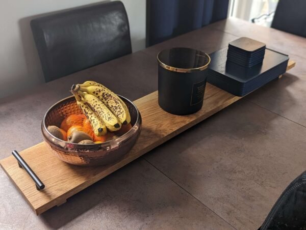 Solid Oak Serving Tray, Chopping board, Grazing Board, Large Charcuterie Board, Wooden Table Runner, Table Centrepiece
