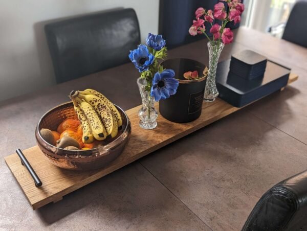 Solid Oak Serving Tray, Chopping board, Grazing Board, Large Charcuterie Board, Wooden Table Runner, Table Centrepiece