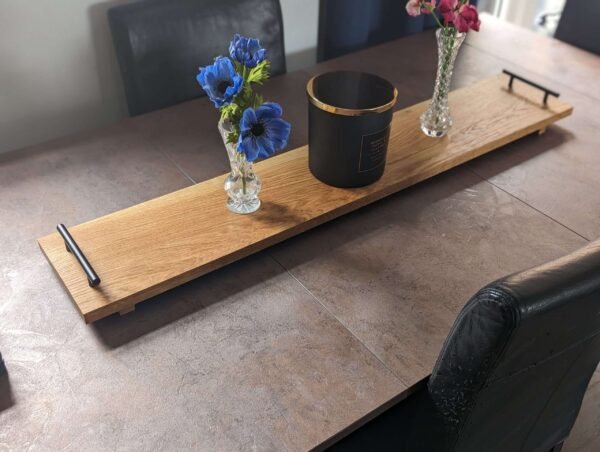 Solid Oak Serving Tray, Chopping board, Grazing Board, Large Charcuterie Board, Wooden Table Runner, Table Centrepiece
