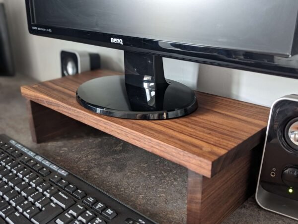 Black Walnut Desk Monitor Shelf