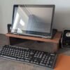 Black Walnut Desk Monitor Shelf