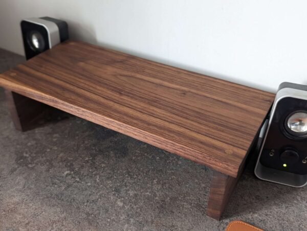 Black Walnut Desk Monitor Shelf