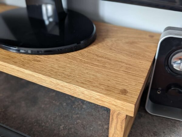 Solid Oak Desk Monitor Riser
