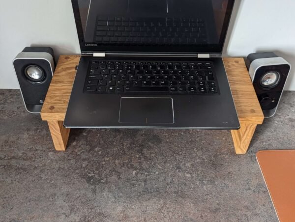 Solid Oak Desk Monitor Riser