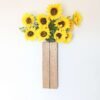 Wall vase, wall pocket plant holder, indoor planter, dried, artificial and faux flower holder - Solid Oak & Purpleheart