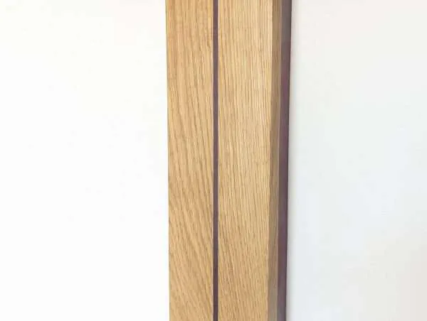 Wall vase, wall pocket plant holder, indoor planter, dried, artificial and faux flower holder - Solid Oak & Purpleheart