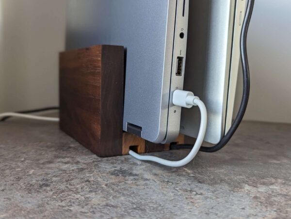 Black Walnut Vertical laptop stand