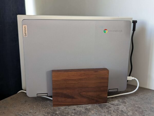 Black Walnut Vertical laptop stand