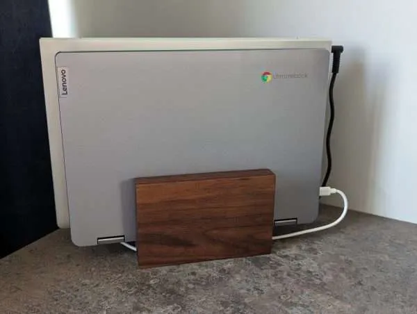 Black Walnut Vertical laptop stand