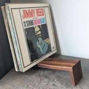 Vinyl Record Storage Stand - Solid Black Walnut