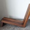 An elegant and stylish solid Black Walnut vinyl storage rack for either 12" LPs or 7" Singles that you'll love to have on display.