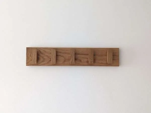 Solid Oak Coat Hooks, Wooden Coat Rack, Scandi Coat Pegs