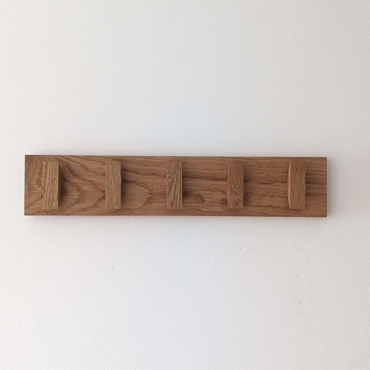 Solid Oak Coat Hooks, Wooden Coat Rack, Scandi Coat Pegs