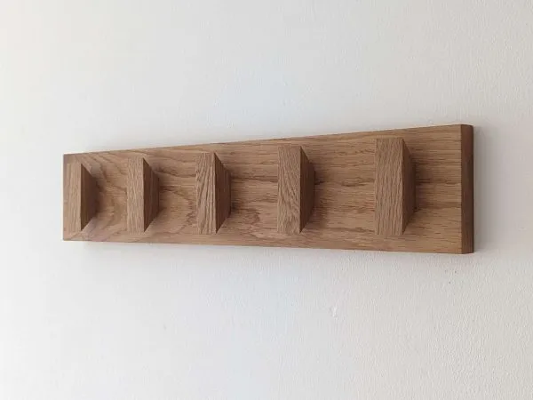 Solid Oak Coat Hooks, Wooden Coat Rack, Scandi Coat Pegs