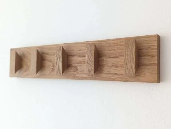 Solid Oak Coat Hooks, Wooden Coat Rack, Scandi Coat Pegs