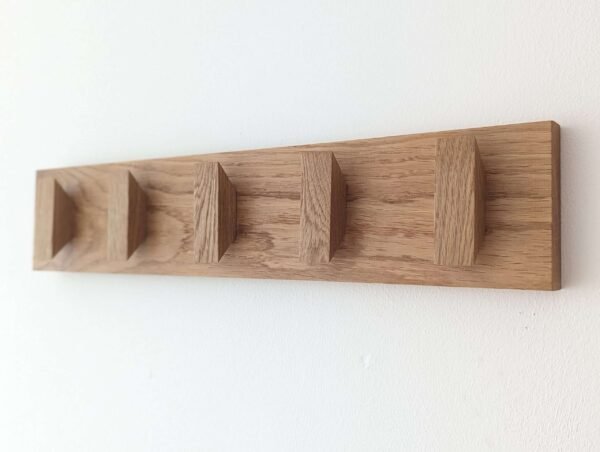 Solid Oak Coat Hooks, Wooden Coat Rack, Scandi Coat Pegs