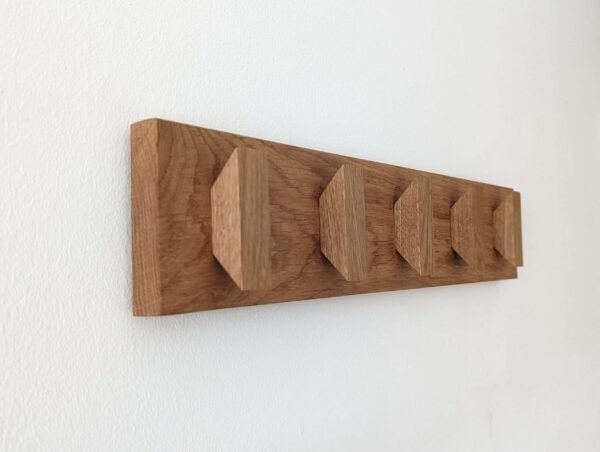 Solid Oak Coat Hooks, Wooden Coat Rack, Scandi Coat Pegs