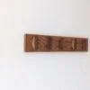 Solid Oak and Black Walnut Coat Rack, Wooden Coat Hooks, Scandi Coat Pegs