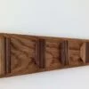 Solid Oak and Black Walnut Coat Rack, Wooden Coat Hooks, Scandi Coat Pegs