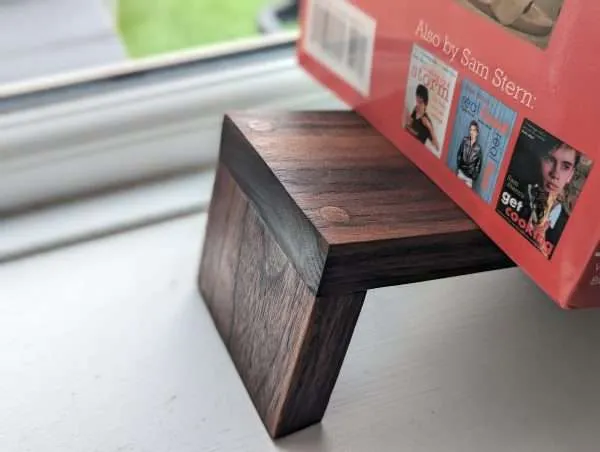 Tabletop Book Storage, Book Stand, Book Rack, Magazine Rack, Bookcase - Black Walnut