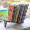 Tabletop Book Storage, Book Stand, Book Rack, Magazine Rack, Bookcase - Black Walnut