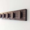Solid Black Walnut Scandi Coat Rack, Wooden Coat Hooks, Coat Pegs