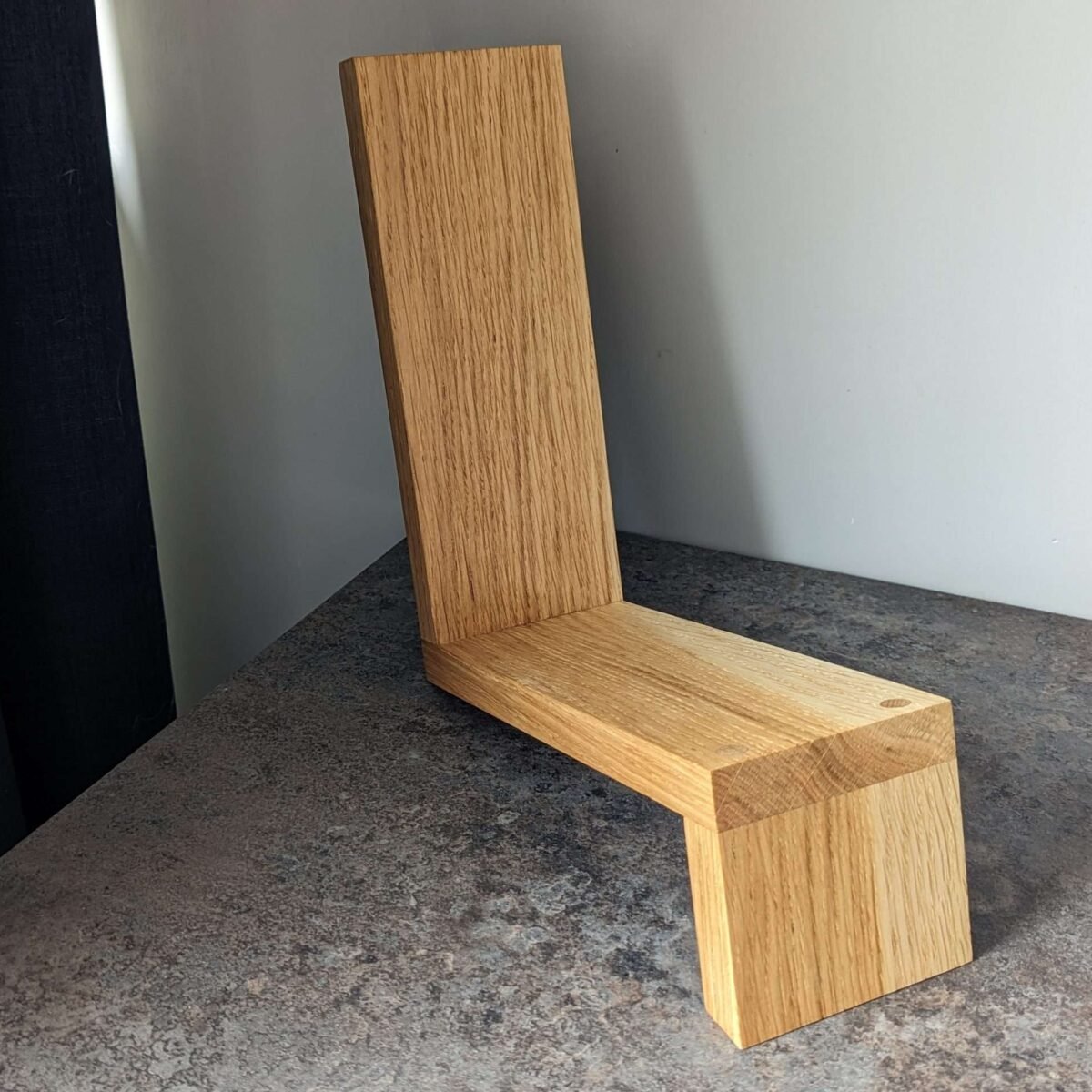 Solid Oak Vinyl Storage Stand, LP Storage Rack, 12" LP 7" Single Display Rack