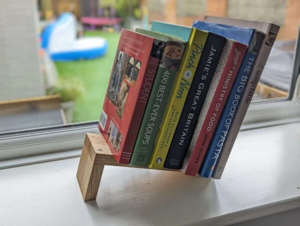 Solid Oak Free standing Book/Magazine Rack, Tabletop Book Storage, Book Stand, Book Rack, Bookcase