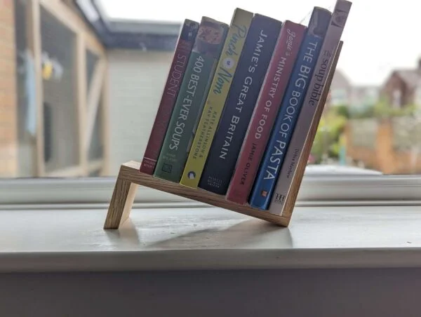 Solid Oak Free standing Book/Magazine Rack, Tabletop Book Storage, Book Stand, Book Rack, Bookcase