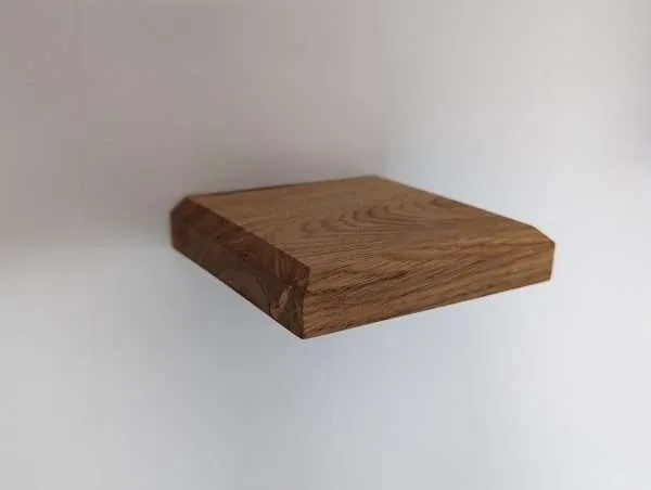 Small Floating Shelf - Solid Oak - Screw in Shelf