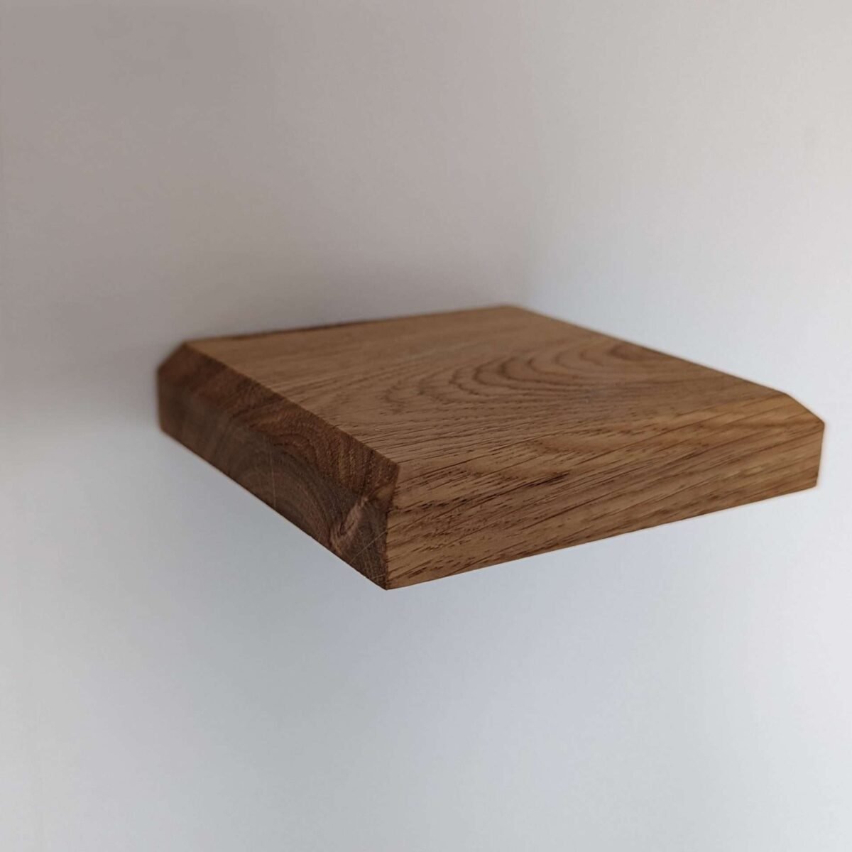 Small Floating Shelf - Solid Oak - Screw in Shelf